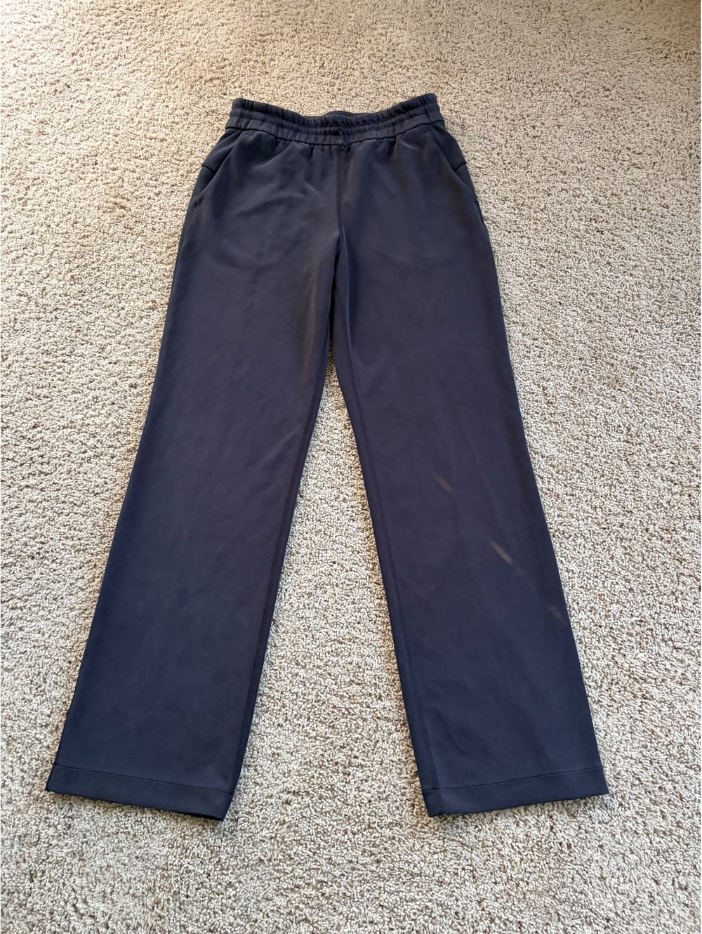 Women's Lululemon Softstreme High-Rise Pants black sz 6 wide legs elastic waist